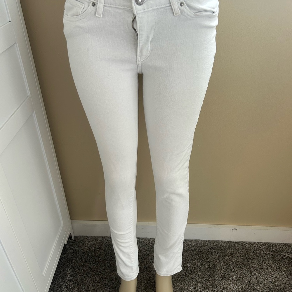 Levi's White Skinny Jeans Stretch Denim Mid-Rise